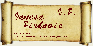 Vanesa Pirković vizit kartica